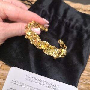 AMBER SCEATS | Emery Cuff | 24K Gold Plated NWT
